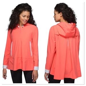 Lululemon Sun Showers Hooded Jacket Grapefruit Coral White W4H03S Size 6